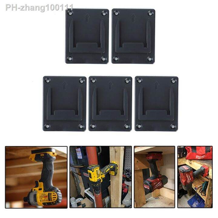 5pcs-wall-mount-electric-power-tool-holder-bracket-for-bosch-makita-18v-lithium-battery-machine-storage-rack-slots-stand