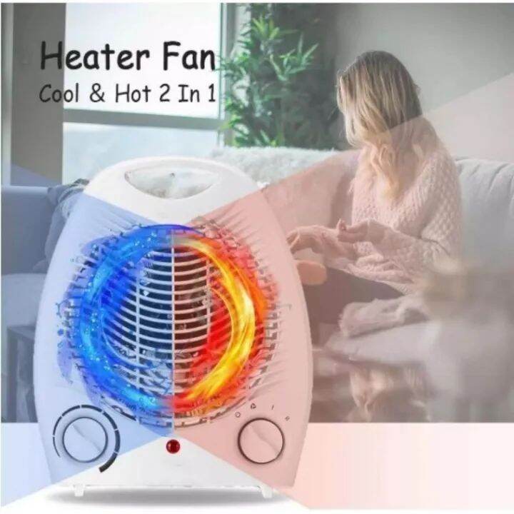 Portable Hot and Cold Fan Electric Small Space Heater 2 in 1 Heating ...