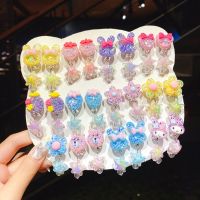 No Hole Resin Cute Holeless Ear Clips for Girls Children Earrings Student Kid Cartoon Ear Pins Women Clip Earring Jewelry