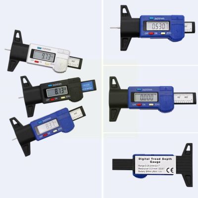 Digital Car Tyre Tire Tread Depth Gauge Meter Measurer Tire Shoe Caliper Gauges Tread Brake Pad Thickness Monitoring System E0A0