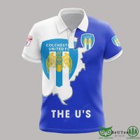 （all in stock）  2023 NEW -Colchester United EFL League Two 3D Printed Polo Tshirt Hoodie jersey(FREE NAME LOGO CUSTOM)