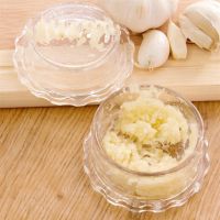 1pc Mini Garlic Crusher Portable Plastic Kitchen Manual Twist Garlic Box Mincing Tool Ginger Peeling Household Garlic Crusher