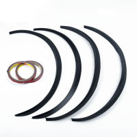 4Pcs/Set 73cm*2.5cm Car Auto Carbon Fiber Black Rubber Wheel Eyebrow Arch Trim Lips Strip Fender Flare Protector Cover