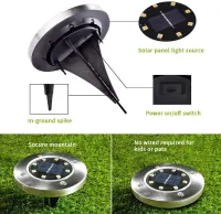 14pcs Solar Powered Ground Light Waterproof Garden Pathway Deck Lights With 81220 LED Lamp for Home Yard Driveway Lawn Road