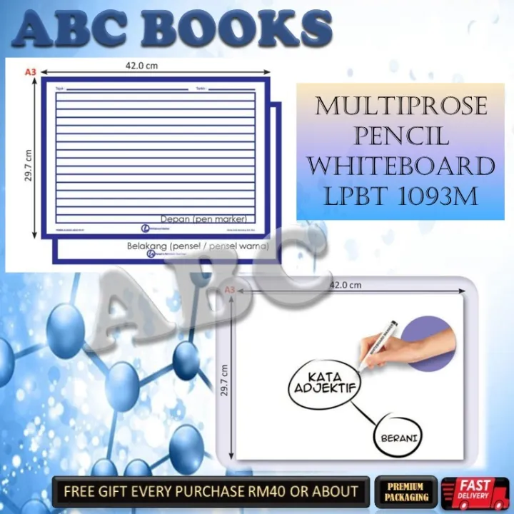 PEMBELAJARAN ABAD-21 : A3 SIZE WHITEBOARD LPBT 1093M - ALAT BANTU ...