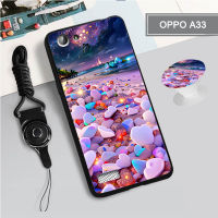 สำหรับ OPPO A33/นีโอ7/A35 2015/F1/F1f/F1w/F1fw/A37/นีโอ9/กระจก5/R1201/A52/A92เคสซิลิโคนนิ่มพร้อมห่วงและเชือก