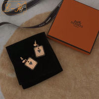 HERMES Hermes As de Coeur earrings small gold rose gold=