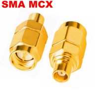 10 PCS  RF Coaxial 50ohm Goldplated  SMA Male  to MCX Female Connector Plug Electrical Connectors