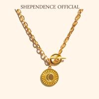 Shependence สร้อยคอเสน่ห์จันทร์-อาทิตย์ (Moon and Sunray charm with Link Chain Choker)