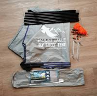 SET TARP 3x3 m. Fly Sheet Thai Adventure ทาร์ป กันฝน กันแดด สีเทา by Jeep Camping