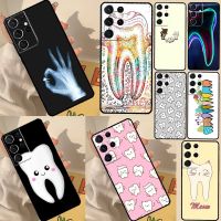 Dentist Tooth Pattern Case For Samsung Galaxy S20 FE S21 S22 Ultra Note 20 S10e S8 S9 S10 Note 10 Plus Cover Electrical Safety