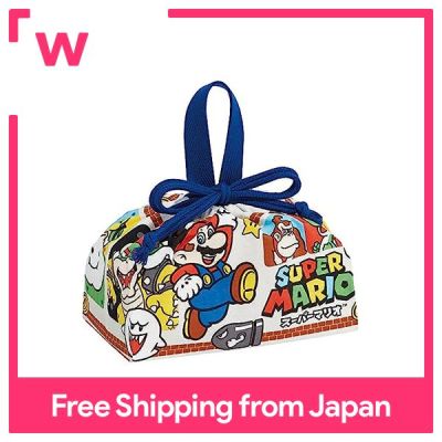 กระเป๋าหูรูดเบนโตะสำหรับเด็กเล่นสเกตเตอร์ซูเปอร์มาริโอ23ผลิตในญี่ปุ่น KB7-A