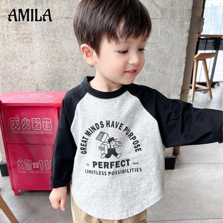 amila-เสื้อยืดผ้าฝ้ายแขนยาวเหนียวนุ่มสำหรับเด็กผู้ชาย-เสื้อกล้ามลายการ์ตูนทารกแบบใหม่ในฤดูใบไม้ร่วง