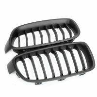 4x F30 Grill, Front Hood Kidney Grille Grill for 3 Series F30 F31 F35 2012-2018 (Single Slat Black)