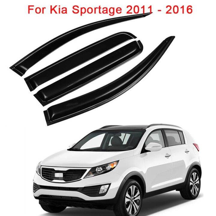 Car Window Wind Sun Rain Visor Deflectors Tinted Windows Shield For Kia