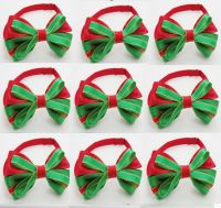 100pclot Christmas Holiday Dog Bow Ties Cute Neckties Collar Pet Puppy Dog Cat Ties Accessories Grooming Supplies CP13