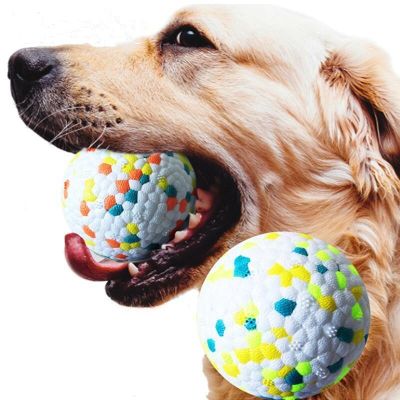 ลูกบอลของเล่นสุนัขซึ่งไม่สามารถทำลายได้สำหรับ Chewers ก้าวร้าวเด้งลูกบอลแข็งสำหรับสุนัขกลางขนาดใหญ่ลูกสุนัขทำความสะอาดฟันของเล่น Yy. ร้านค้า