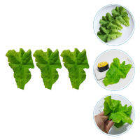 BESTOMZ 3pcs liflike lettuce ใบไม้ประดับผักใบแบบจำลองการตกแต่งผักจำลอง