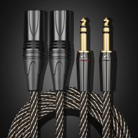 Hifi 6.5mm to Xlr Audio Cable High Quality 4N OFC Canare Dual 6.35mm TRS to Dual XLR 3Pin for Amplifier Mixer Speaker