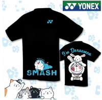 Yonex 2023ใหม่ YY เสื้อแบดมินตัน YY เสื้อยืดแขนสั้นสำหรับทั้งหญิงและชายแห้งเร็วระบายอากาศดีเสื้อซ้อมกีฬาการแข่งขันกีฬาเสื้อผ้าทีมฟิตเนสเสื้อระบายอากาศ