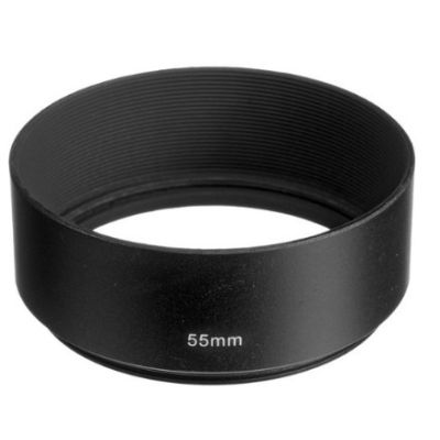 Metal Lens Hood Cover for 55mm Filter/Lens