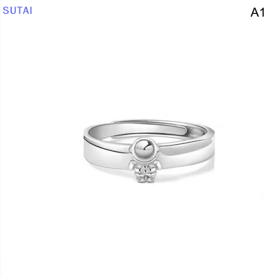 💖【Lowest price】SUTAI แหวนคู่คู่คู่สุขสันต์ดาวเคราะห์นักบินอวกาศมูนสโตนแหวนคู่ไฟคู่หรูหรามีเอกลักษณ์คู่รักอวกาศนักบินอวกาศ