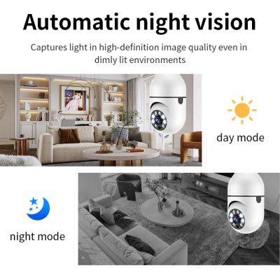 ZZOOI 1PC A6 light bulb surveillance camera Intercom Smart home security Remote wireless WiFi light bulb monitoring Lighting available