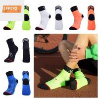 LFPLYQ 1 Pair ไนลอนทำจากไนลอน ถุงเท้าขี่จักรยาน กันลื่น ระบายอากาศได้ระบายอากาศ ถุงเท้ากีฬาถุงเท้า มืออาชีพอย่างมืออาชีพ ใช้ได้ทุกเพศ ถุงเท้าสำหรับจักรยาน การปั่นจักรยาน