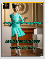 Kids Professional Latin Dance Dress for competition