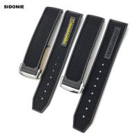 High Quality Rubber Silicone Watchband Fit for Omega Speedmaster Watch Strap Steel Deployment Buckle 22mm