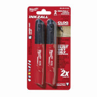 Milwaukee 48-22-3102 INKZALL™ Medium Point Jobsite Markers (Black, 2 Pack)