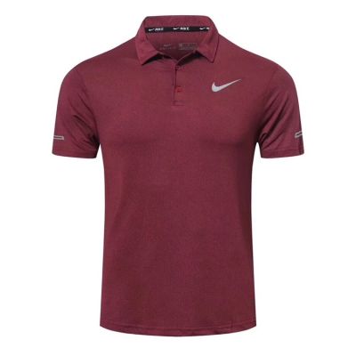 High-elastic quick-drying golf clothing short-sleeved T-shirt mens sports ball clothes lapel polo shirt tops golf