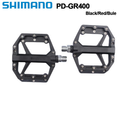 SHIMANO PD-GR400คันเหยียบแบน Hitaminerbirah Satu Pasangan Pedal Basikal untuk Semua Ung Jejak Menunggang Asal