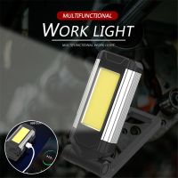 USB Rechargeable COB Work Light with Magnet LED Flashlight Portable Adjustable Waterpoof  Camping Lamp for Hiking Caving Hunting Rechargeable  Flashli