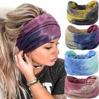 Ikat Kepala Celup Ikat Kepala Warna-warni Gaya Bohemia Olahraga Yoga Sweatband Fashion Kasual Wanita Turban Headwrap Cuci Wajah Makeup Pita Rambut