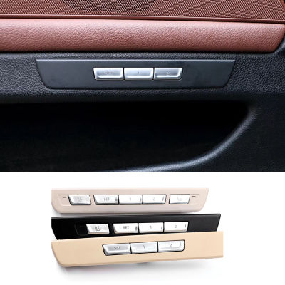 Car door seat lock stickers for f10 f11 f01 f02 f04 f07 BMW 5 7 series memory seat unlock adjust switch buttons cover trim