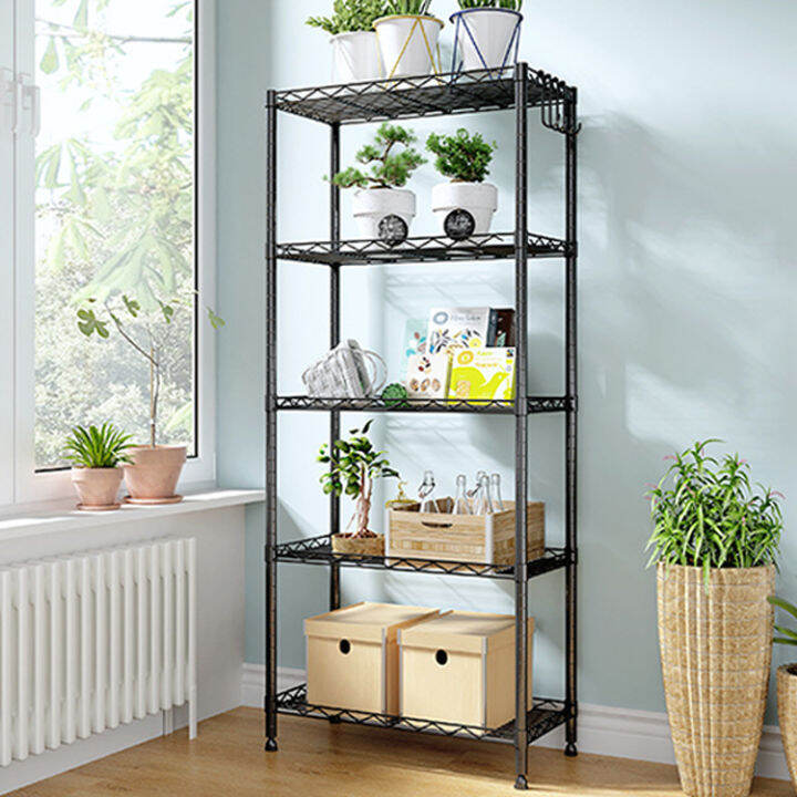Ready Stock Hajetso 5 Tiers Full Steel Multipurpose Rack Adjustable 5