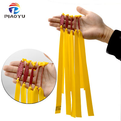 3/6/9 PCS Upgrade Lengthen Yellow Thickness 0.75 Mm Length 60cm Rubber Band Strong Pull Outdoor Accessories Catapult Replacement