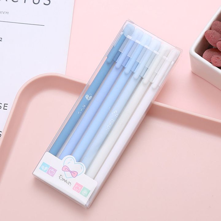 k-mime-6pcsset-korean-stationery-gel-pen-set-morandi-color-gel-pen-for-office-and-school