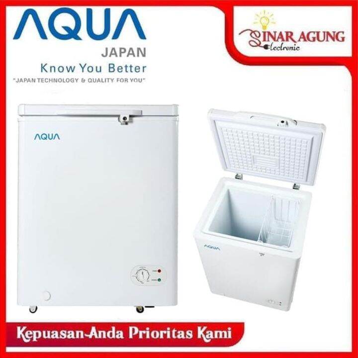Chest Freezer Aqua AQF100W / AQF 100 W [100 Liter] (GARANSI RESMI) Lazada Indonesia