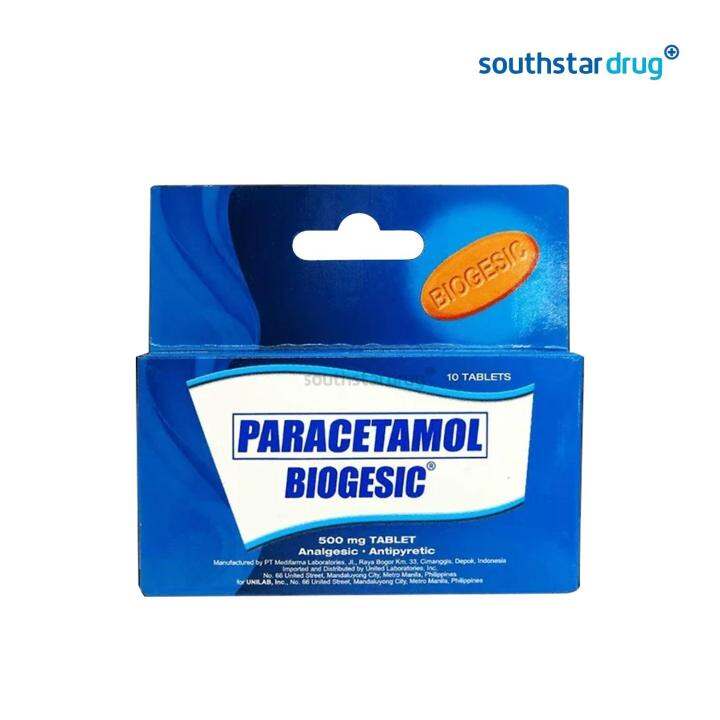 Biogesic 500mg 10x1 Pack Lazada PH