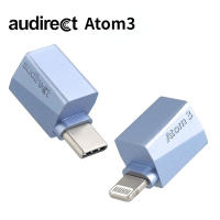 Audirect ATOM3 ESS9280 AC Pro แบบพกพาเครื่องขยายเสียง DAC หูฟัง Atom 3 DSD512 3.5มม.SE เอาท์พุท USB ประเภท C/Lightning อินพุตดีเอซี Amp