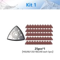 GJPJ-Newone Starlock Triangular Polish Saw Blades And Sandpaper Sets Fit Power Oscillating Tools For Polish Wood Metal Ceramic More