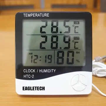 Eagletech HTC-1 Digital LCD Temperature Humidity Meter Clock