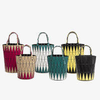 BAOBAOˉ ISSEY MIYAKEˉZig-zag Triangles PVC Basket Bag Large 2 Sizes 3 Colors