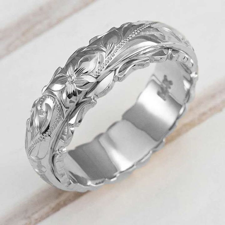 เครื่องประดับข้ามพรมแดนแกะสลักแหวนดอกไม้14-k-ยุโรปและสหรัฐอเมริกาผู้ผลิตแหวนของขวัญวันครบรอบขาย