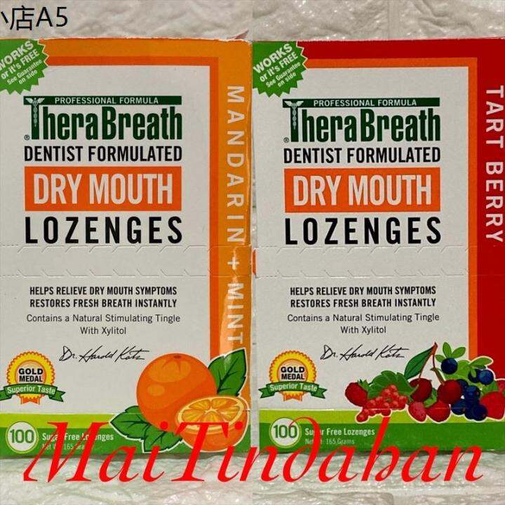 ☝Therabreath Dry Mouth Lozenges, Mandarin Mint, per 20 or 100 Wrapped ...