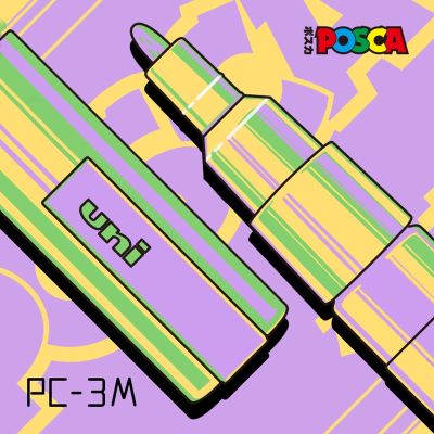 1 Pcs Japan UNI Ball POSCA Acrylic Marker pen PC-3M Paint Pen POP poster pen/Graffiti advertisement /Anime 1mm art stationery