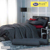 Satin Plus ผ้าปูที่นอน PS007 Charcoal Gray  ส่งเร็ว  เก็บเงินปลายทาง COD Fast delivery