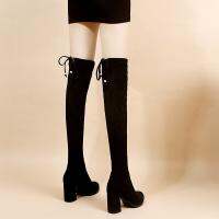 y Womens Long Boots Black 3CM6CM8CM Lady Over Knee Thigh High Heel Platform Boots Plus Size 42